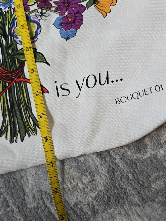 Vera Bradley Woodlark Canvas Floral Bouquet No 1 Tote Bag - Cream - Picture 6 of 7